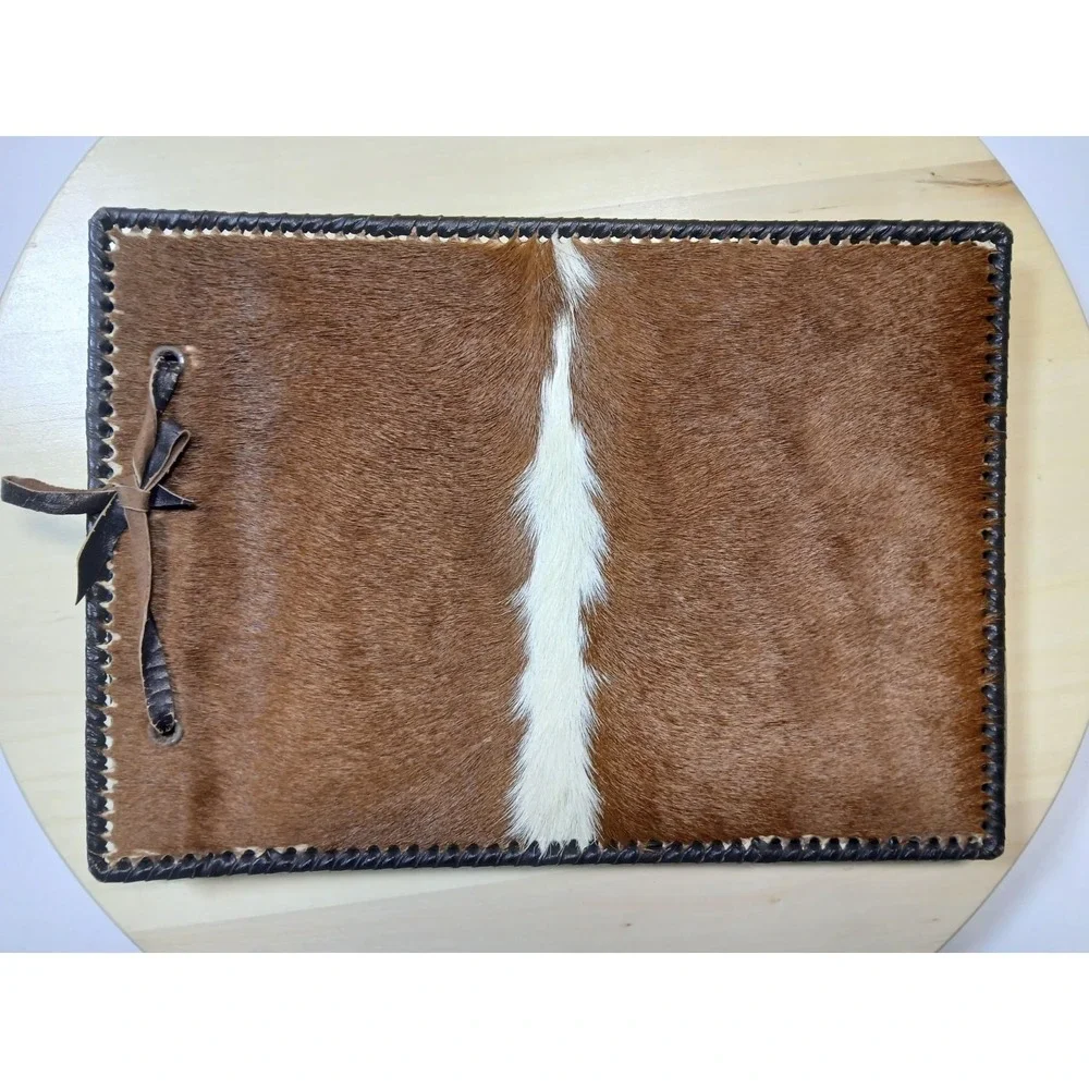 Vintage Argentine Cowhide Photo Album – Handmade Hair-on-Hide & Leather – Gaucho